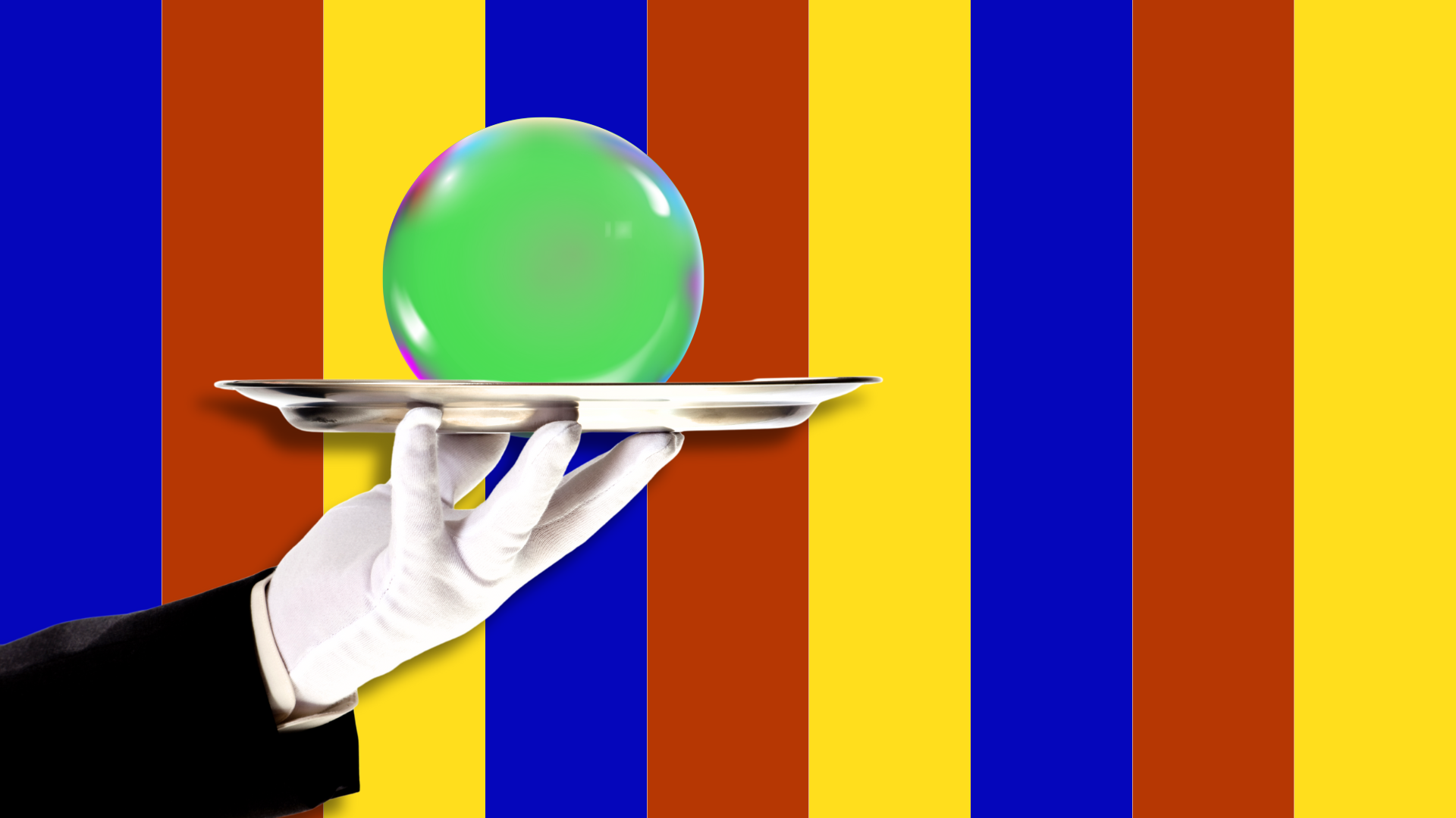 there three there, swiss guard who, your dinner sir, green sphere on a plate